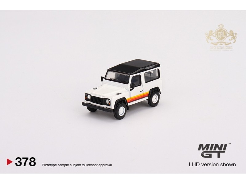 LAND ROVER DEFENDER 90 WAGON - bílá - 1:64 - Mini GT