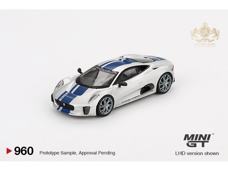 Jaguar C-X75 - stříbrná - 1:64 - Mini GT