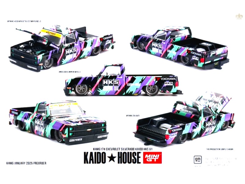 CHEVROLET SILVERADO KAIDO HKS V1 1980 - lila - 1:64 - Kaido House