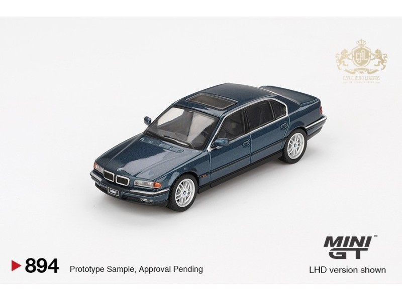 BMW 750IL (E38) - modrá met. - 1:64 - Mini GT