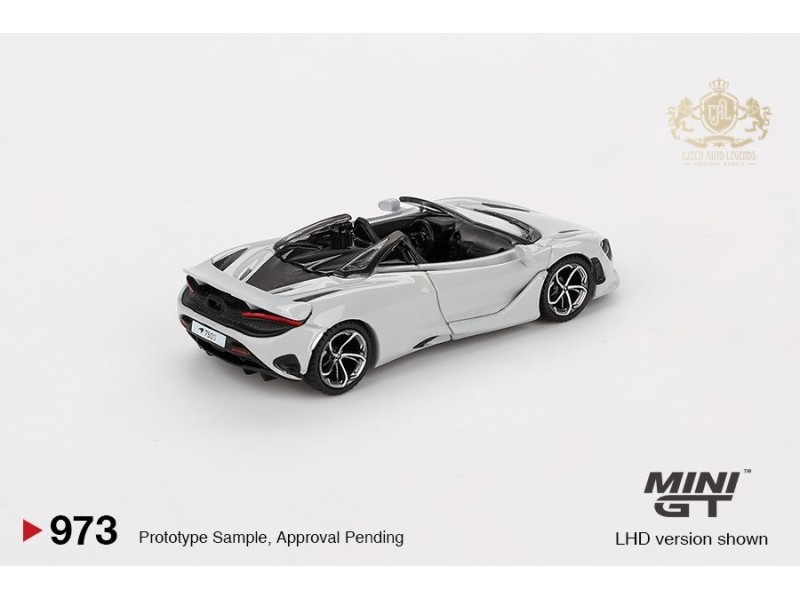 MCLAREN 750S SPIDER sv. šedá 2024 -1:64 Mini GT