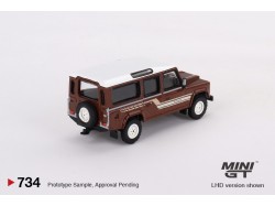 Land Rover Defender 110 1985 County Station Wagon 1985 - hnědá - 1:64 - Mini GT