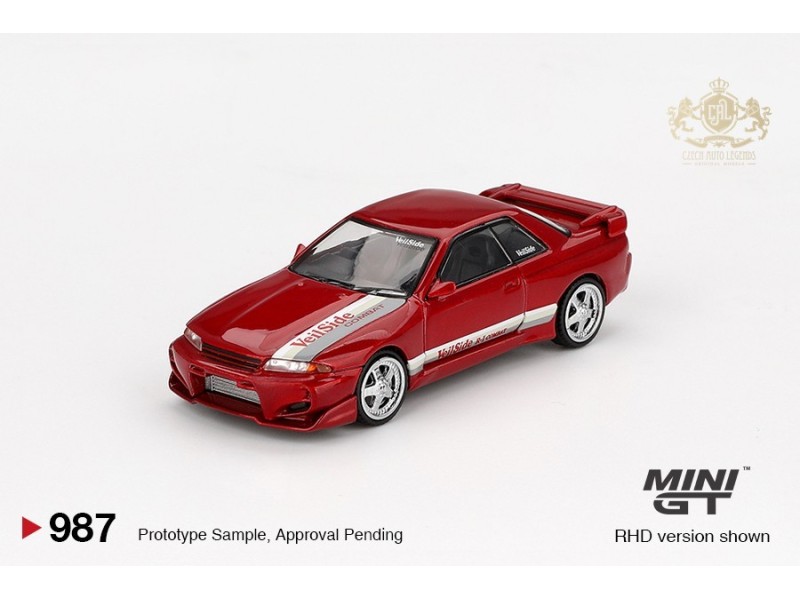Nissan Skyline GT-R (R32) VeilSide Combat C-I - červená - 1:64 - Mini GT