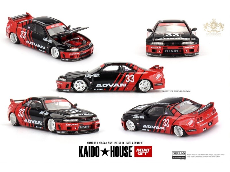 Nissan Skyline GT-R (R33) Kaido Works ADVAN - 1:64 - Mini GT - Kaido House