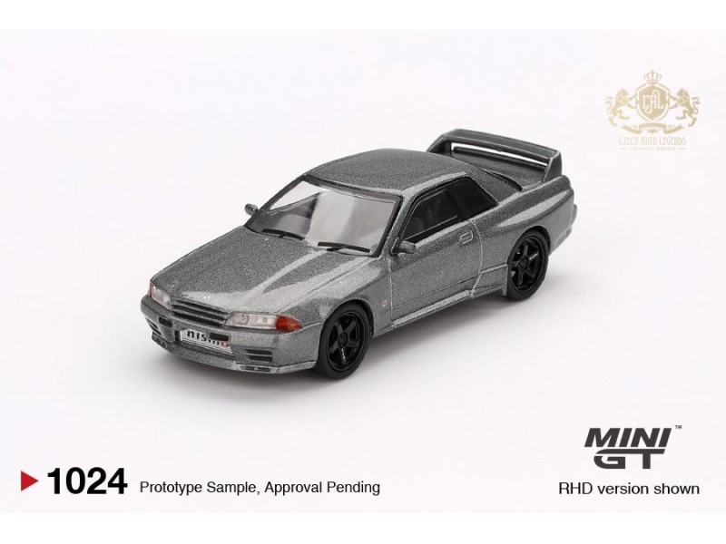 NISSAN SKYLINE GT-R (NISMO BNR32 CRS VERSION) 1992 - šeda - 1:64 - Mini GT