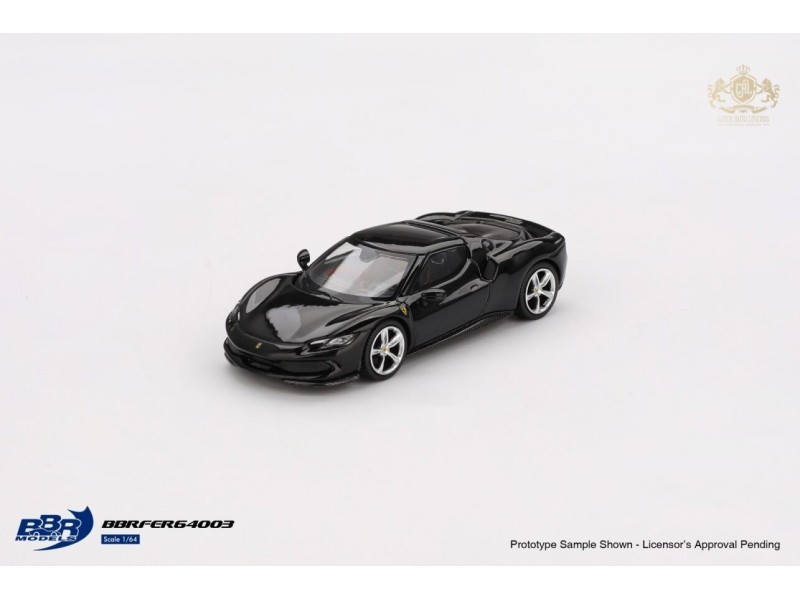 FERRARI 296 GTB NERO DAYTONA 2024 - černá -1:64 - BBR