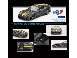 FERRARI 812 COMPETITIZON 2024 - šedá met. -1:64 - BBR