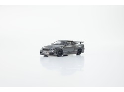 NISSAN GT-R (R34) NISMO CLUBMAN RACE SPEC - šedá met.  - Kyosho - 1:64