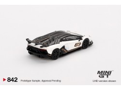 LAMBORGHINI AVENTADOR SVJ 63 BIANCO ASOPO 2022 -1:64 - Mini GT
