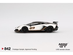 LAMBORGHINI AVENTADOR SVJ 63 BIANCO ASOPO 2022 -1:64 - Mini GT