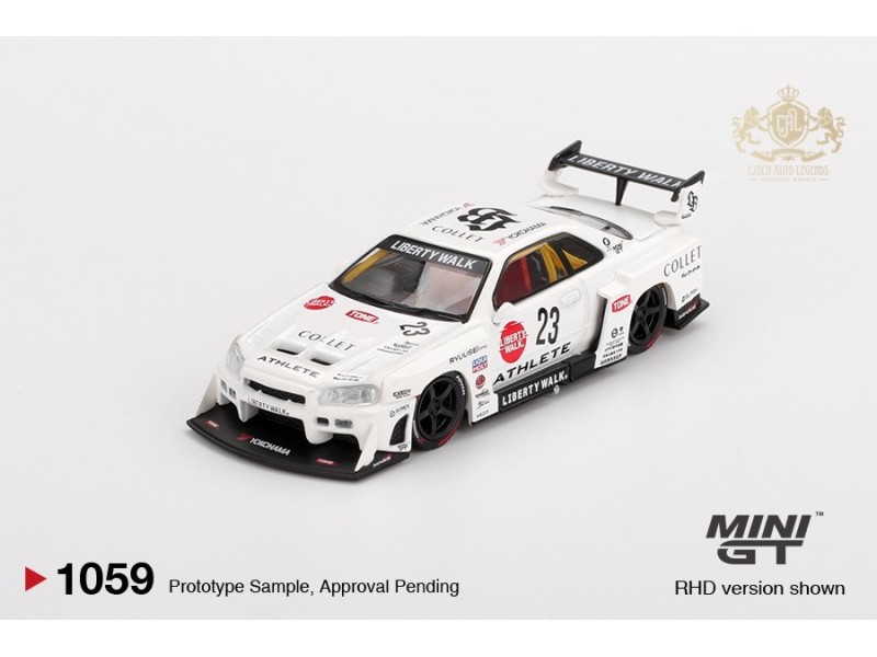 NISSAN GTR (R34) SUPER SILHOUETTE ATHLETE/COLLET 2024 blister - 1:64 - Mini GT