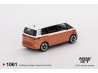 VOLKSWAGEN ID.BUZZ CARAVELLE CANDY WHITE / ENERGETIC ORANGE 2024 - 1:64 - Mini GT