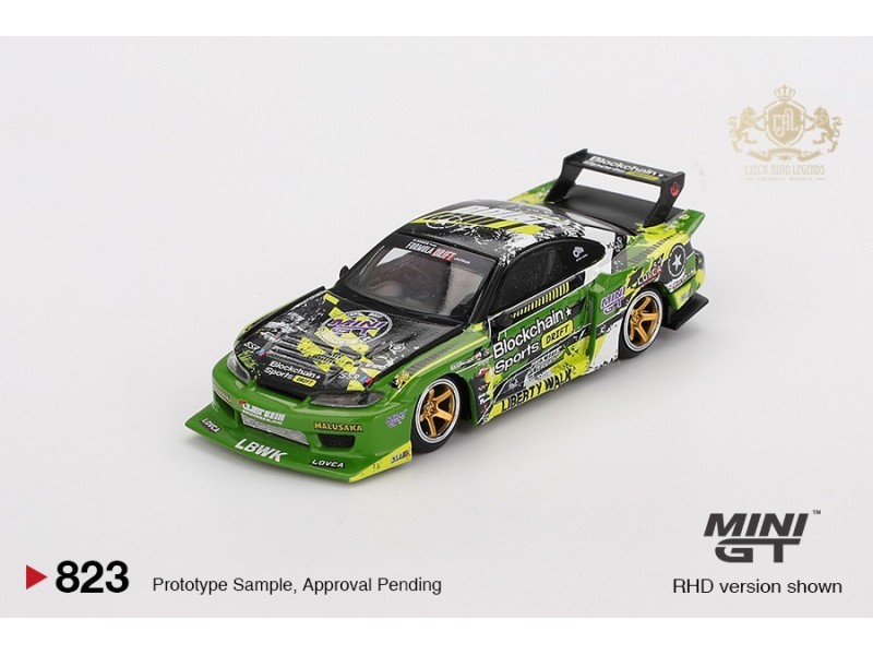 NISSAN SILVIA S15 LB-SUPER SILHOUETTE nr. 555 V2 FORMULA DRIFT JAPAN 2024 - 1:64 - Mini GT - blister