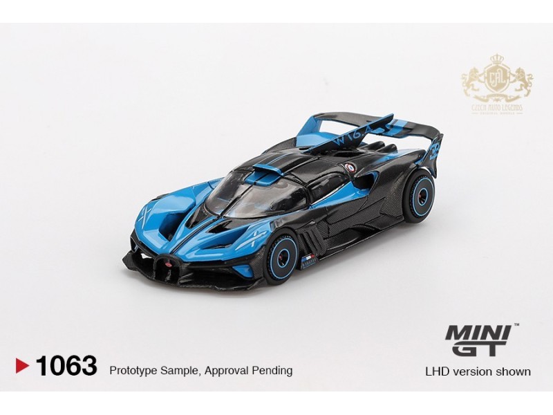 BUGATTI BOLIDE PRESENTATION BLACK AND BLUE 2024 - 1:64 - Mini GT - blister