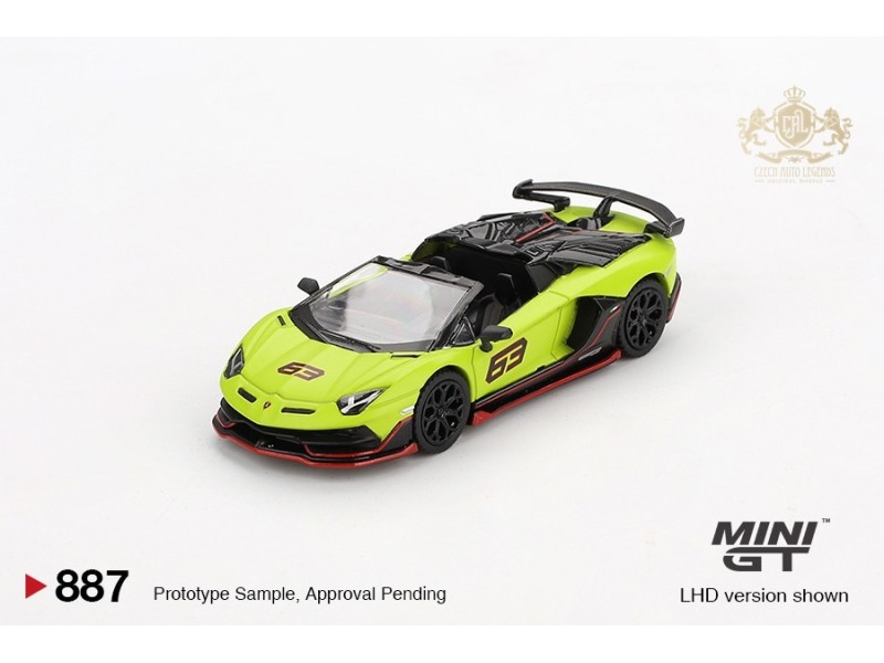 LAMBORGHINI AVENTADOR SVJ 63 ROADSTER VERDE SHOCK 2022 -1:64 - Mini GT