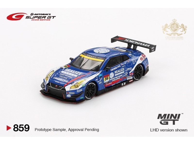 NISSAN GT-R (R35) NISMO GT3 nr.56 REALIZE NISSAN MECHANIC CHALLENGE GT-R KONDO RACING SUPER GT SERIES 2023 - 1:64 - Mini GT - bl