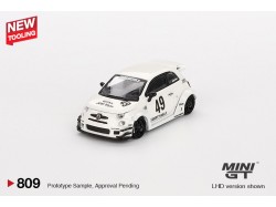 FIAT 595 ABARTH LB-WORKS X ABAS WORKS GARA WHITE 2024 -1:64 - Mini GT