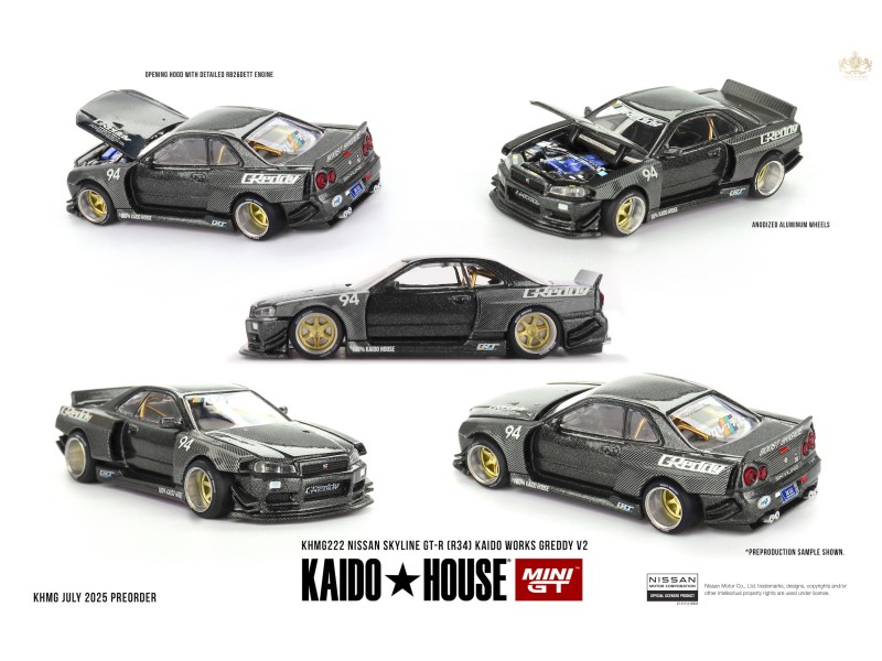 NISSAN SKYLINE GT-R  R34 KAIDO WORKS GREDDY V2 1999 - 1:64 -  Kaido House