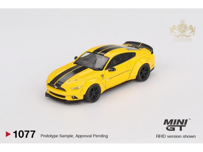 FORD MUSTANG LB-WORKS TRIPLE YELLOW 2015 -1:64 - Mini GT - blister