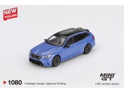 BMW M5 (G99) TOURING MARINA BAY BLUE METALLIC 2024 -1:64 - Mini GT - blister