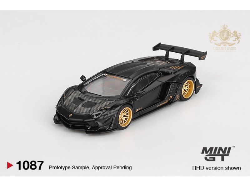 LAMBORGHINI AVENTADOR LB-WORKS LIMITED EDITION MATTE BLACK 2025 - 1:64 - Mini GT
