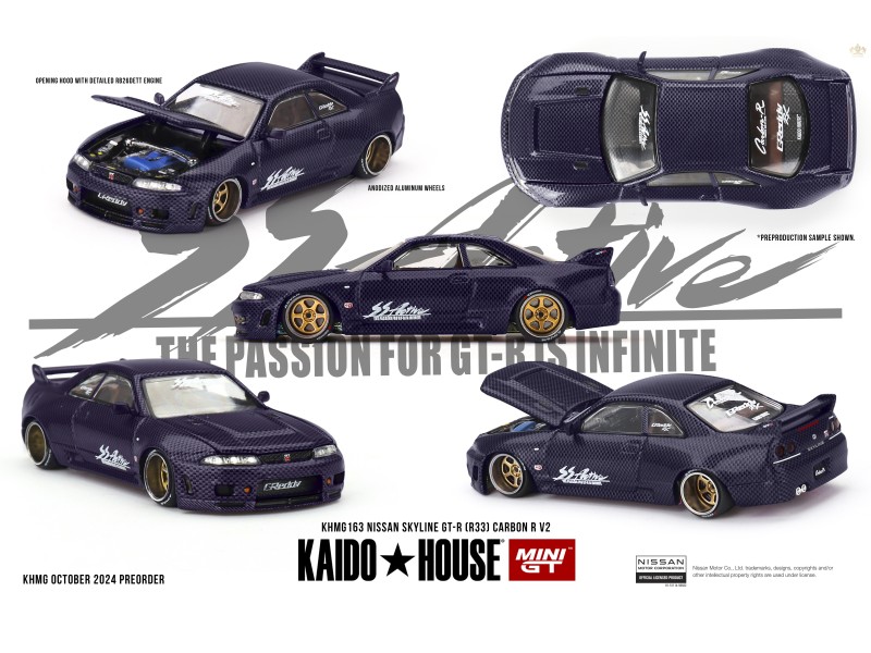 NISSAN SKYLINE GT-R (R33) ACTIVE CARBON R V2 1995 - 1:64 - Kaido House
