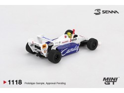 Toleman TG184 nr.19 Ayrton Senna 1984 Monaco Grand Prix 2nd Place - 1:64 - Mini GT