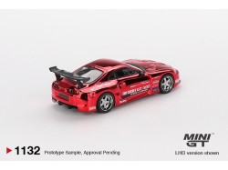 TOYOTA SUPRA (A80) TOP SECRET GT-300 RED CHROME 2014 - 1:64 - Mini GT - blister