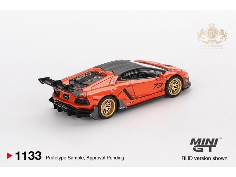 LAMBORGHINI AVENTADOR LB-WORKS LIMITED EDITION ORANGE MDX 2025 - 1:64 - Mini GT - blister