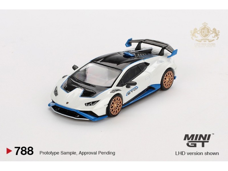 Lamborghini Huracán STO Bianco Asopo 2023 - 1:64 - Mini GT