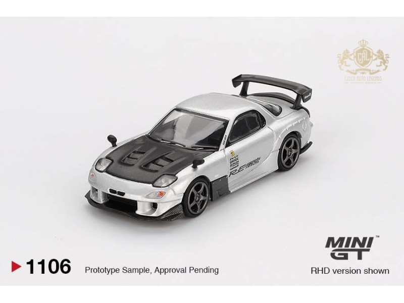 MAZDA RX7 (FD3S) RE-AMAMIYA SILVER METALLIC 2004 -1:64 - Mini GT