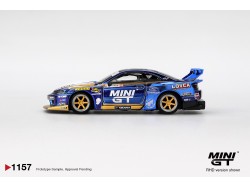 Mini GT NISSAN SILVIA S15 LB-SUPER SILHOUETTE nr.555 TEAM LIBERTY WALK FORMULA DRIFT 2025 1:64 Blister - MGT01157-RBL