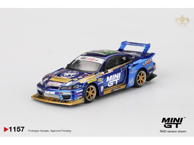 NISSAN SILVIA S15 LB-SUPER SILHOUETTE nr.555 TEAM MINI GT LIBERTY WALK FORMULA DRIFT 2025  -1:64 - Mini GT - blister