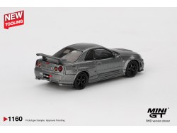 NISSAN SKYLINE GTR (R34) DARK METAL GRAY NISMO CRS 1999  -1:64 - Mini GT - blister