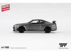NISSAN SKYLINE GTR (R34) DARK METAL GRAY NISMO CRS 1999 -1:64 - Mini GT - blistr