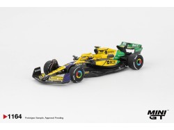 MCLAREN MCL38 nr.4 LANDO NORRIS MONACO GP 2024 - A.Senna livery  -1:64 - Mini GT - blister