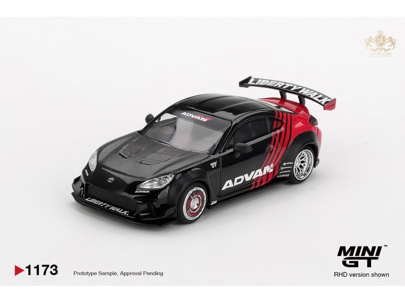 TOYOTA GR86 LB NATION ADVAN BLACK 2025  -1:64 - Mini GT