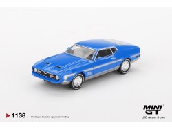 FORD MUSTANG MACH 1 GRABBER BLUE 1971  -1:64 - Mini GT