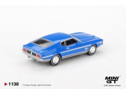 FORD MUSTANG MACH 1 GRABBER BLUE 1971  -1:64 - Mini GT