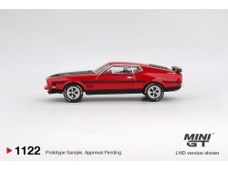 FORD MUSTANG MACH 1 RACE RED 1971 -1:64 - Mini GT - blister