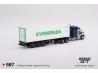 Western Star 49X Blue w/ 40' Reefer Container "EVERGREEN" 2022 - 1:64 - Mini GT