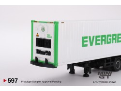 Western Star 49X Blue w/ 40' Reefer Container "EVERGREEN" 2022 - 1:64 - Mini GT