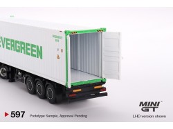 Western Star 49X Blue w/ 40' Reefer Container "EVERGREEN" 2022 - 1:64 - Mini GT