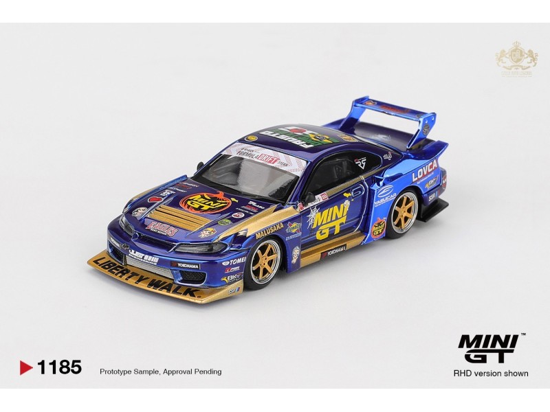 NISSAN SILVIA S15 LB-SUPER SILHOUETTE nr.555 TEAM MINI GT LIBERTY WALK FORMULA DRIFT 2025  -1:64 - Mini GT - Y