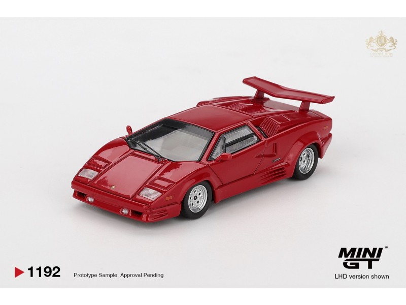 LAMBORGHINI COUNTACH 25TH ANNIVERSARY RED 1988 -1:64 - Mini GT- blister