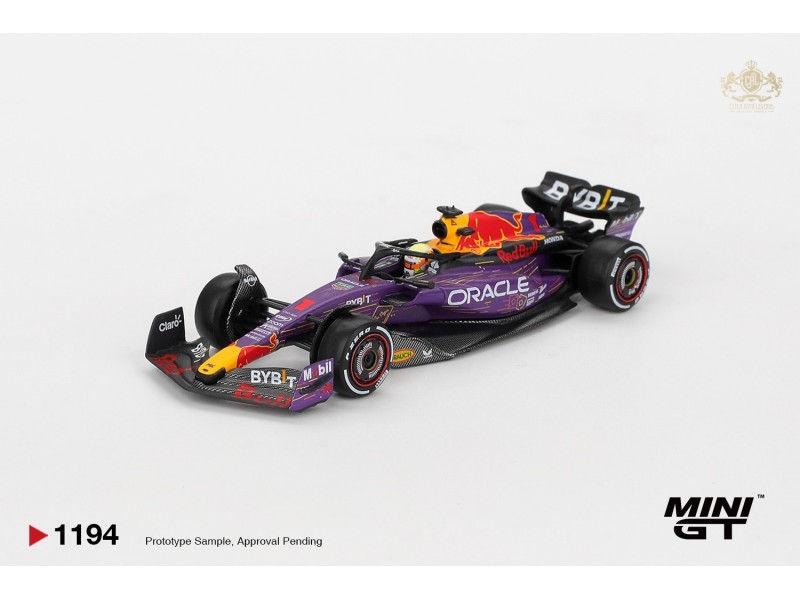 RED BULL RACING RB19 nr.1 MAX VERSTAPPEN LAS VEGAS GP WINNER 2023 -1:64 - Mini GT- blistr