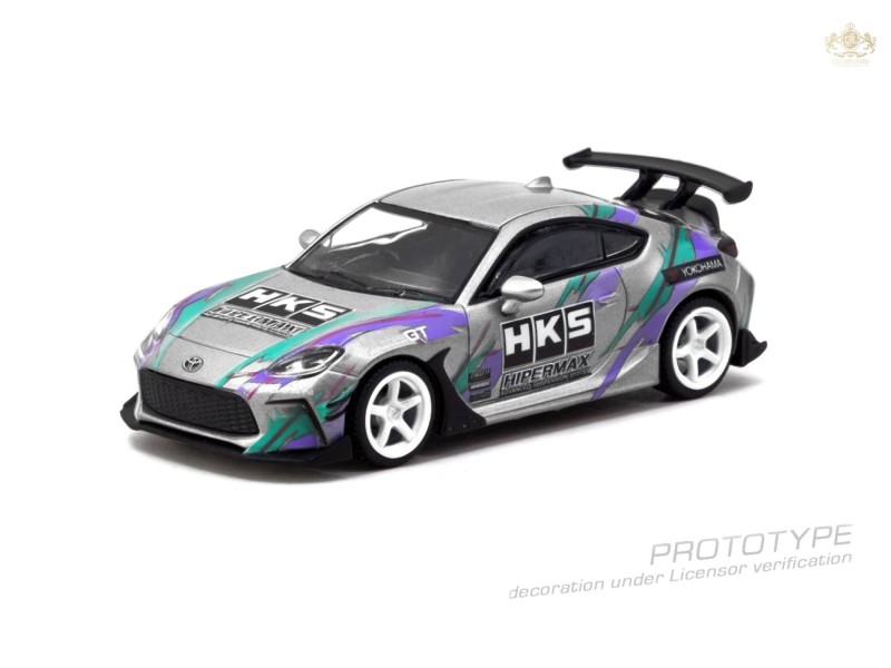 TOYOTA GR86 GREY IN A HKS LIMITED TIN CAN 2024  - 1:64 - TARMAC works
