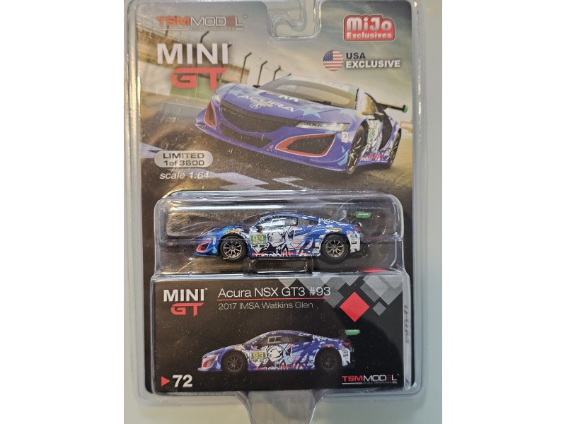 Acura NSX GT3 nr.93 IMSA Watkins Glen 2017 - 1:64 - Mini GT - blister