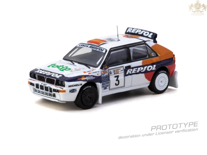 LANCIA DELTA HF INTEGRALE WHITE CARLOS SAINZ ACROPOLIS RALLY 1993  - 1:64 - TARMAC works