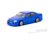 Nissan Skyline ER34 URAS -  Blue  - 1:64 - TARMAC works - blister